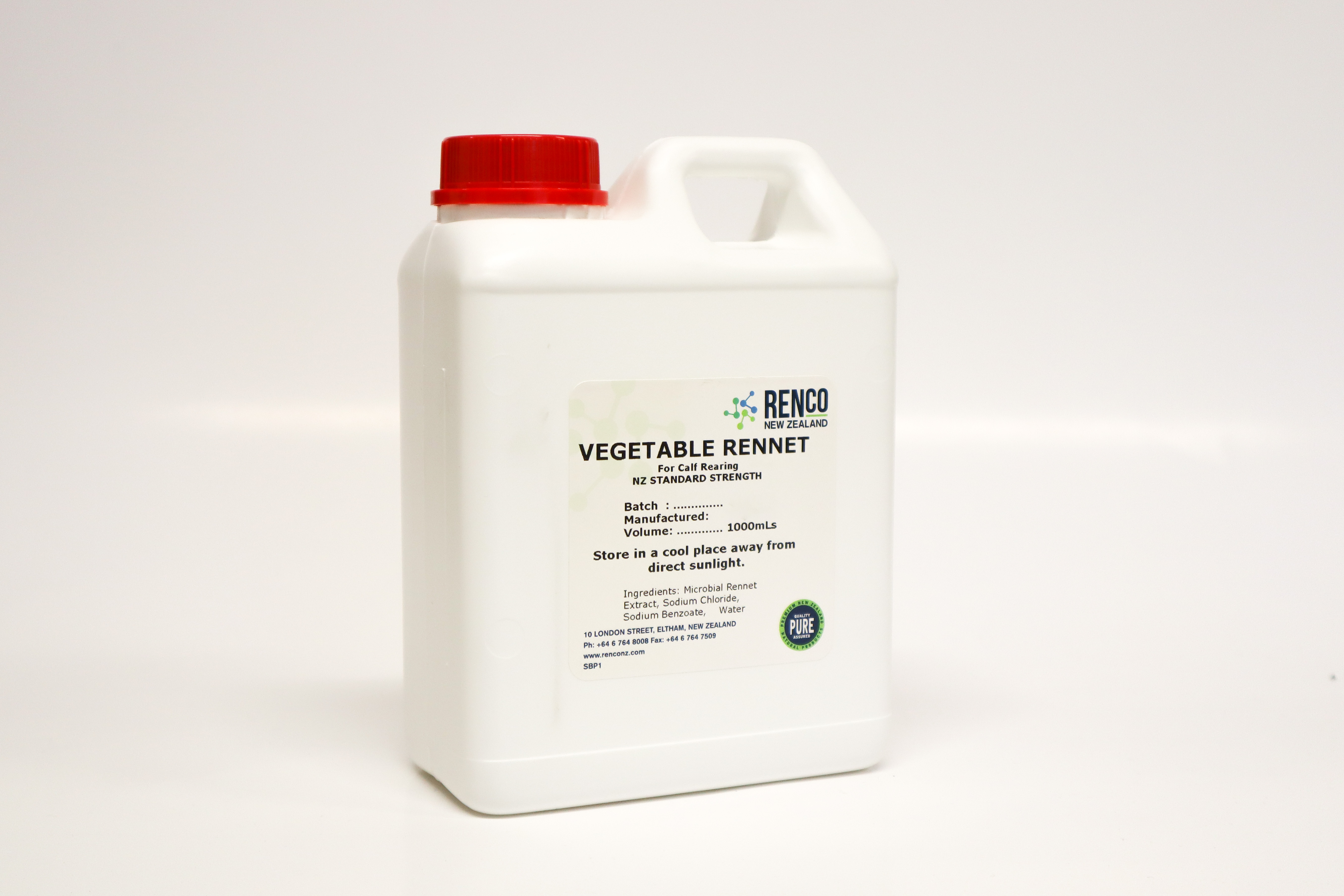 Renco Natural Vegetable Rennet for Calf Rearing 1 Litre