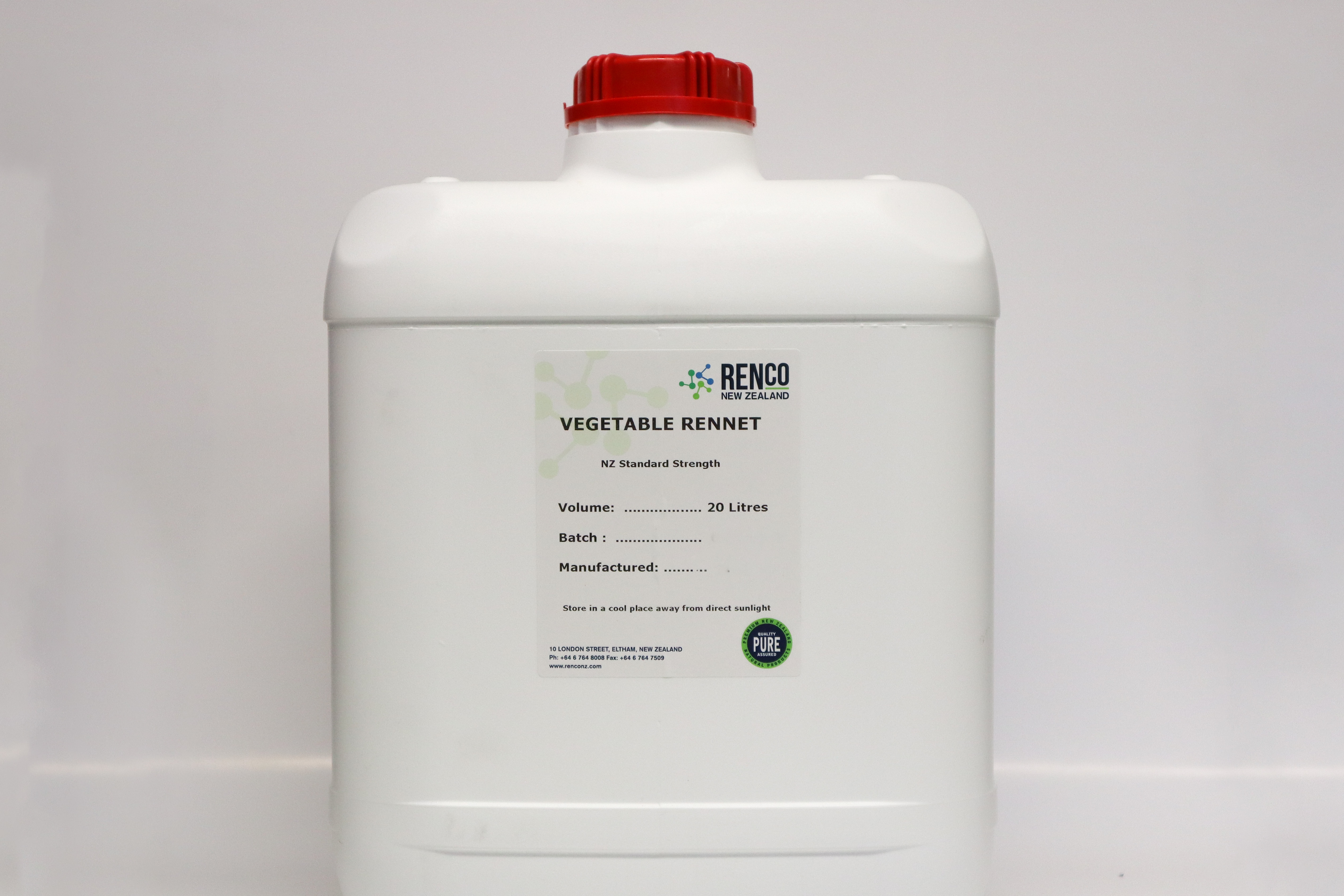 Natural Vegetable Rennet - 20 Litre