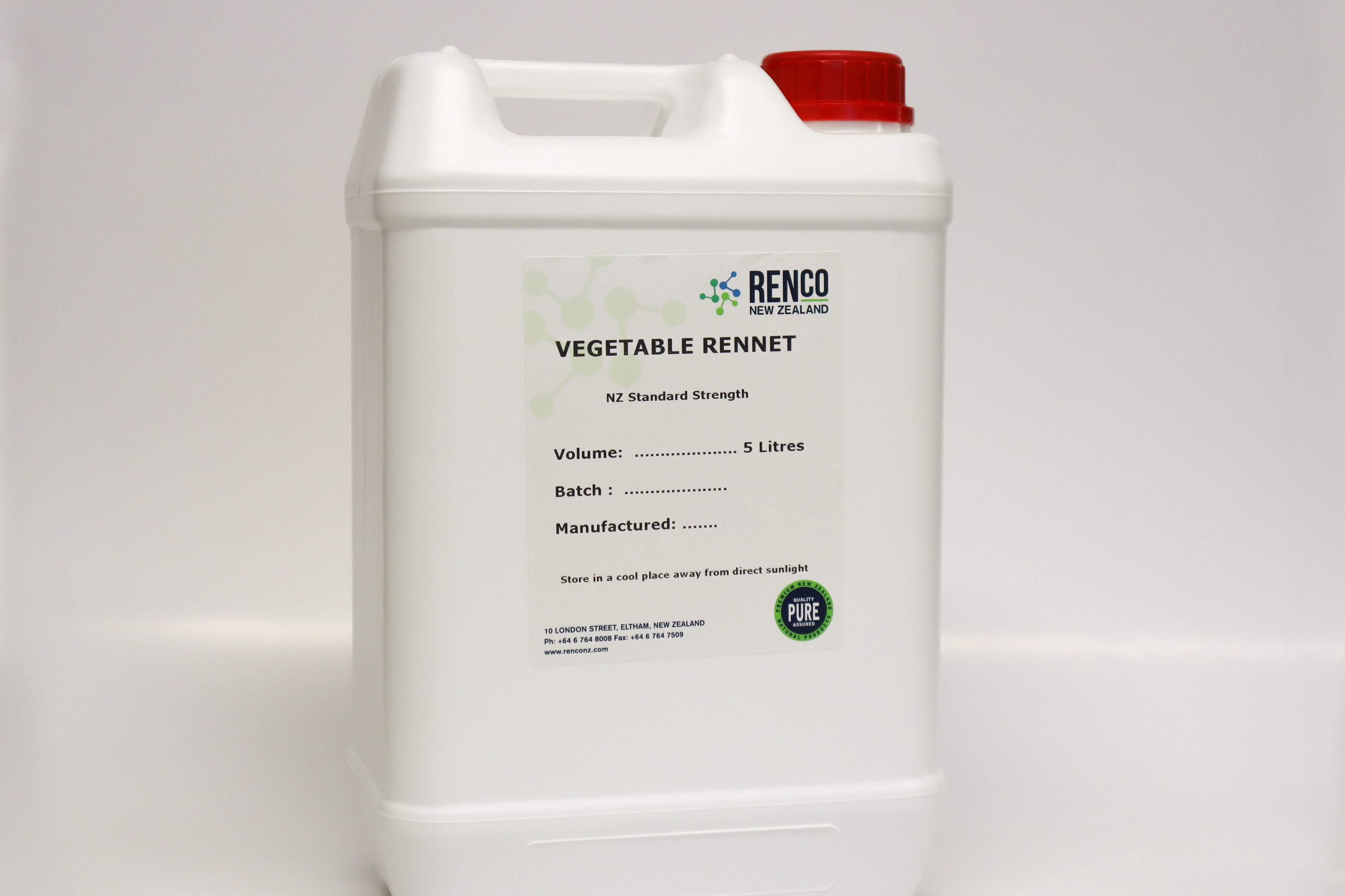 Renco Natural Vegetable Rennet for Calf Rearing 5 Litre